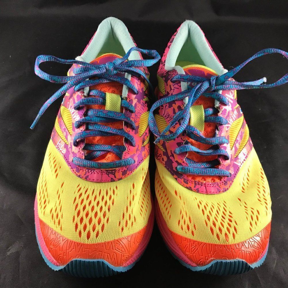 Asics GEL Noosa Tri 10 Triathlon yellow multicolor MINT CONDITION 6.5 US MEDIUM - Picture 5 of 6